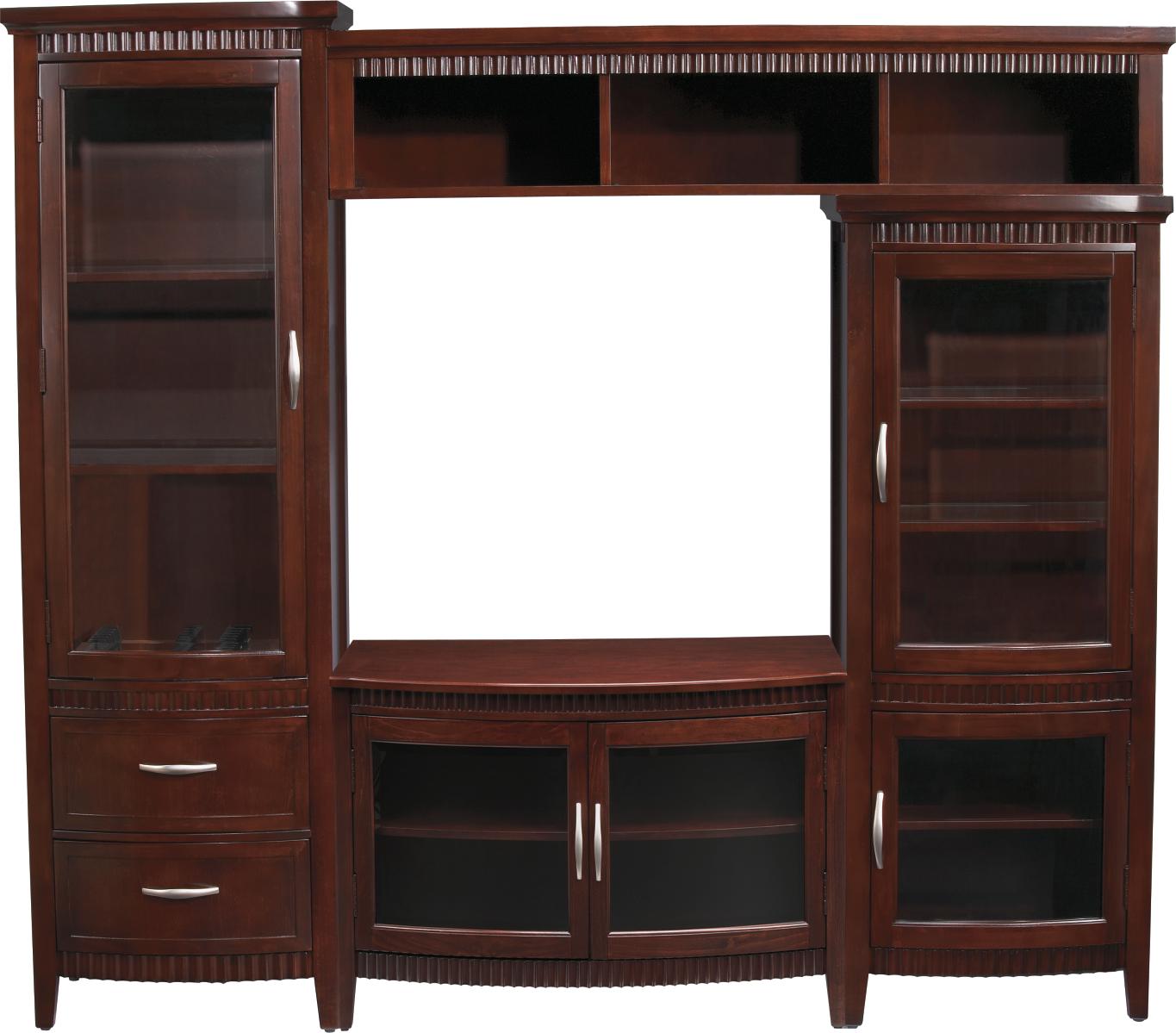 Merlot Asymmetrical Wall Entertainment Center
