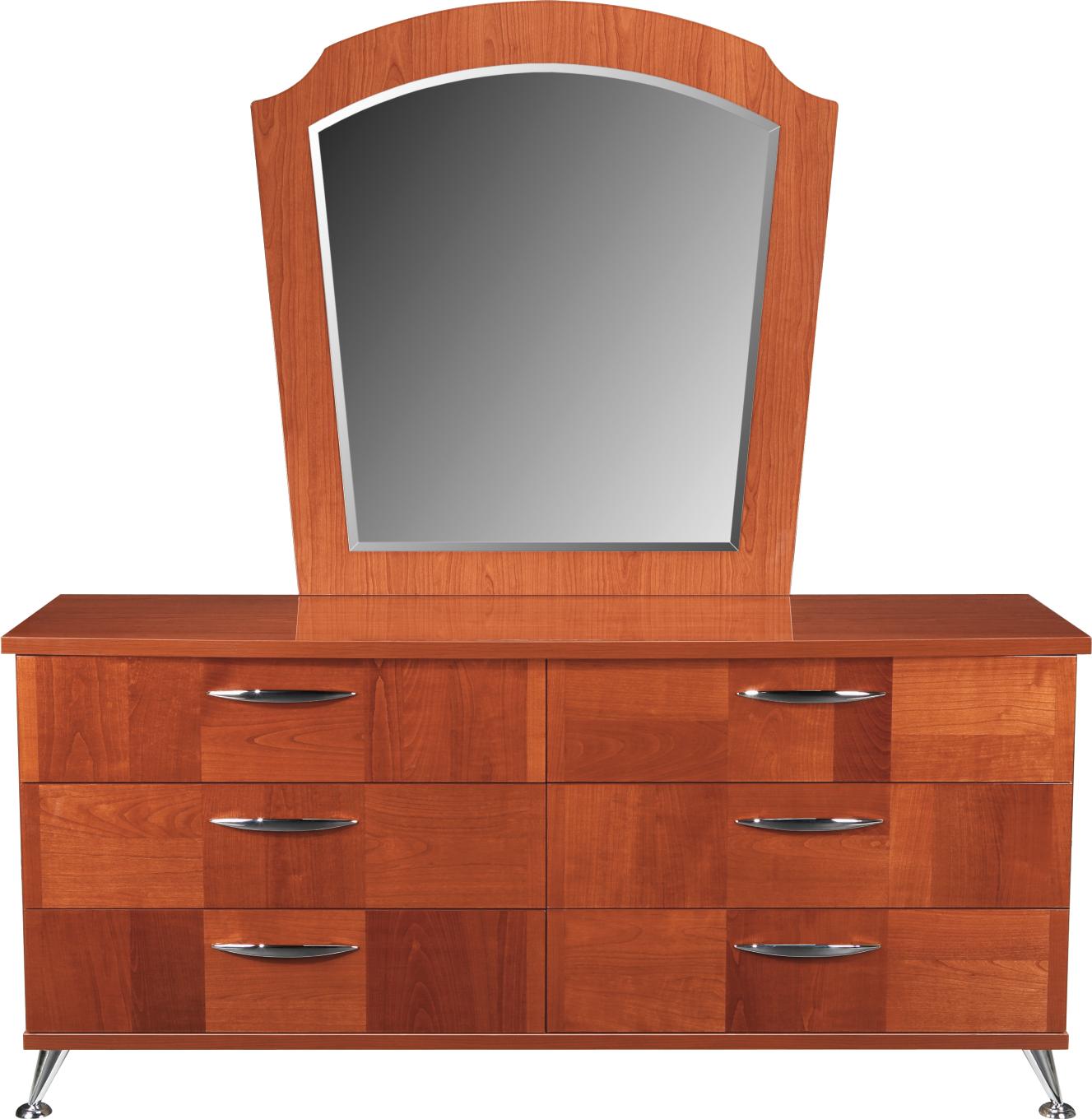 Omega Dark Dresser & Mirror