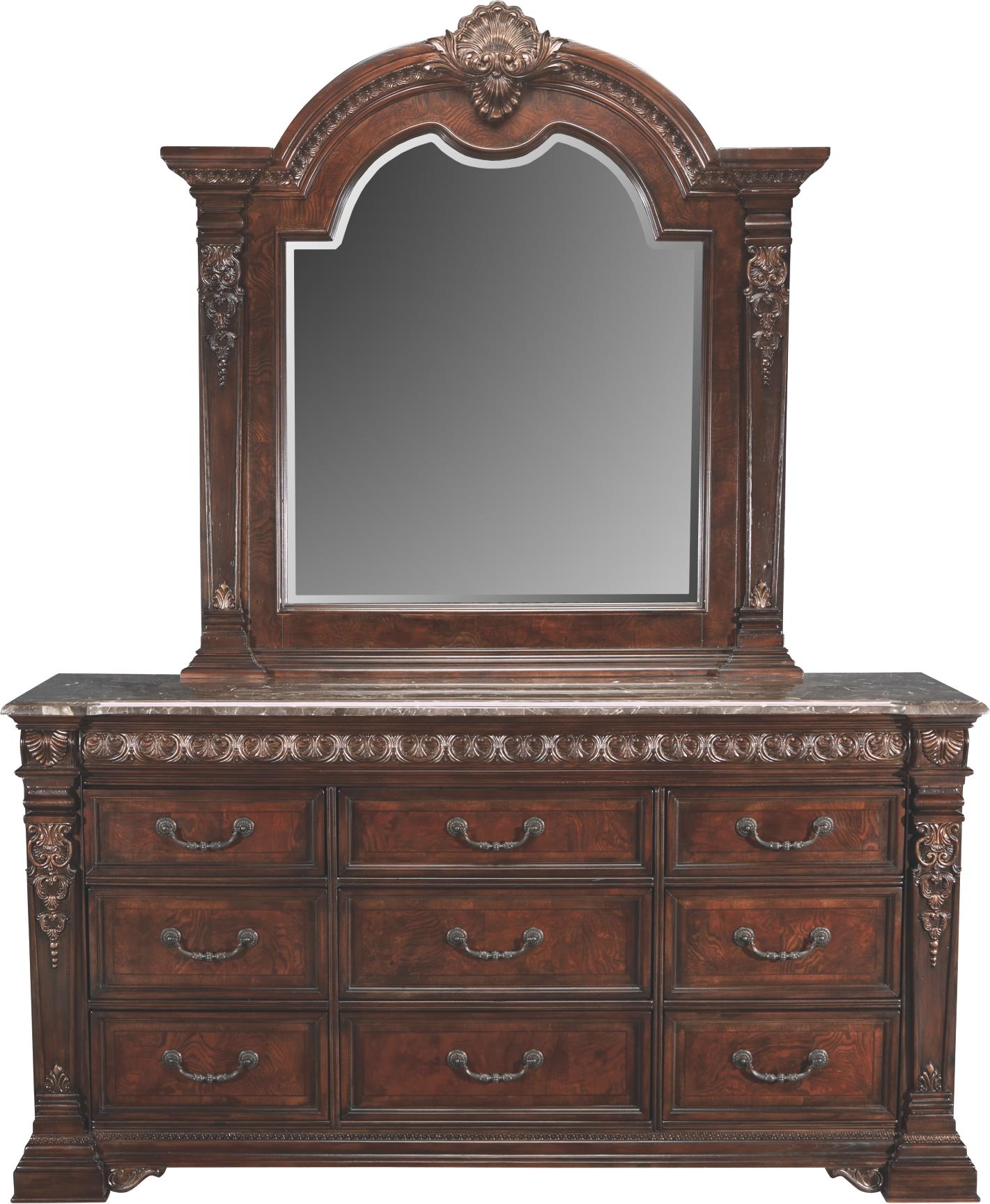Valencia Dark Dresser & Mirror