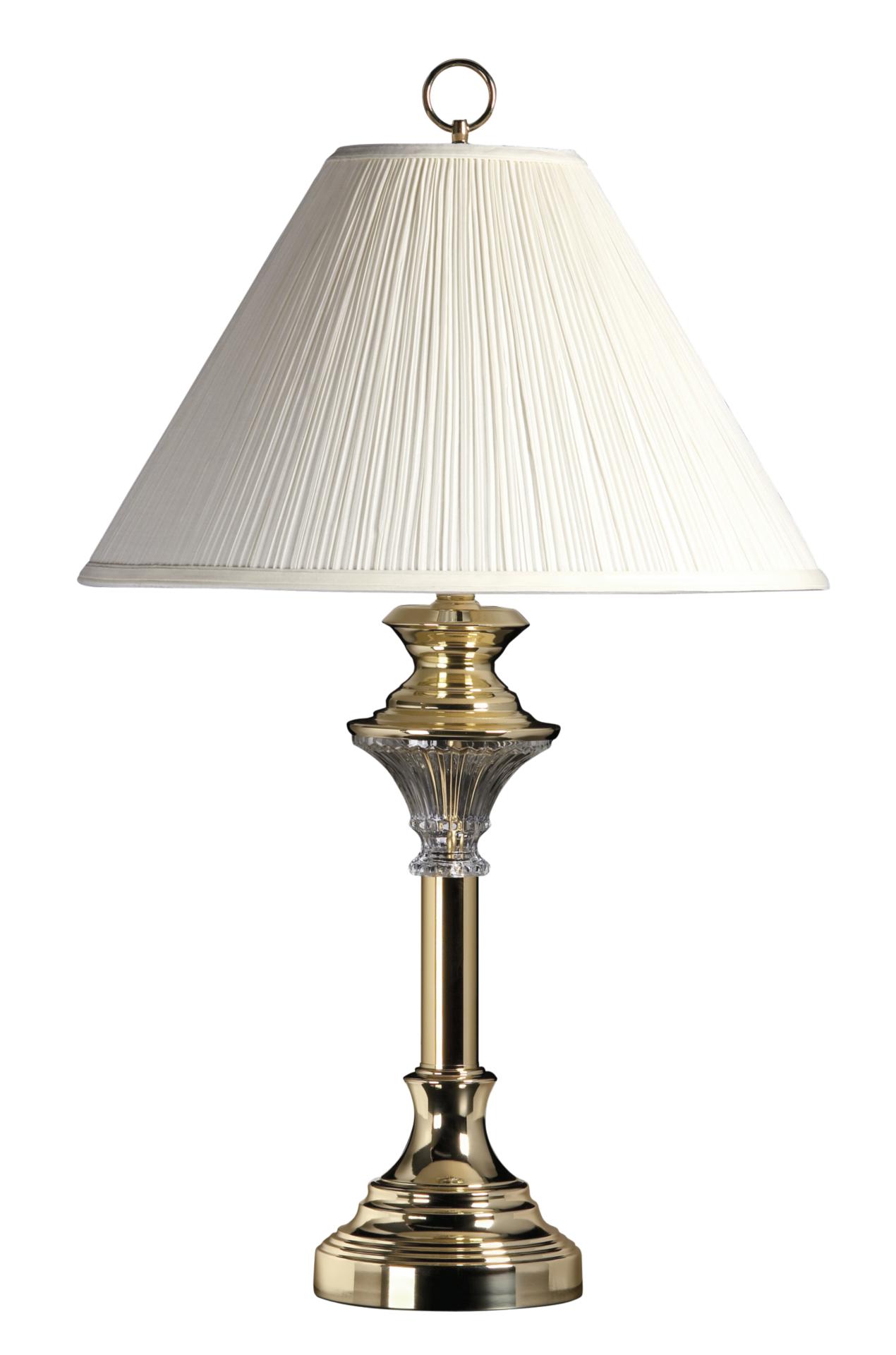 Brass & Crystal Table Lamp