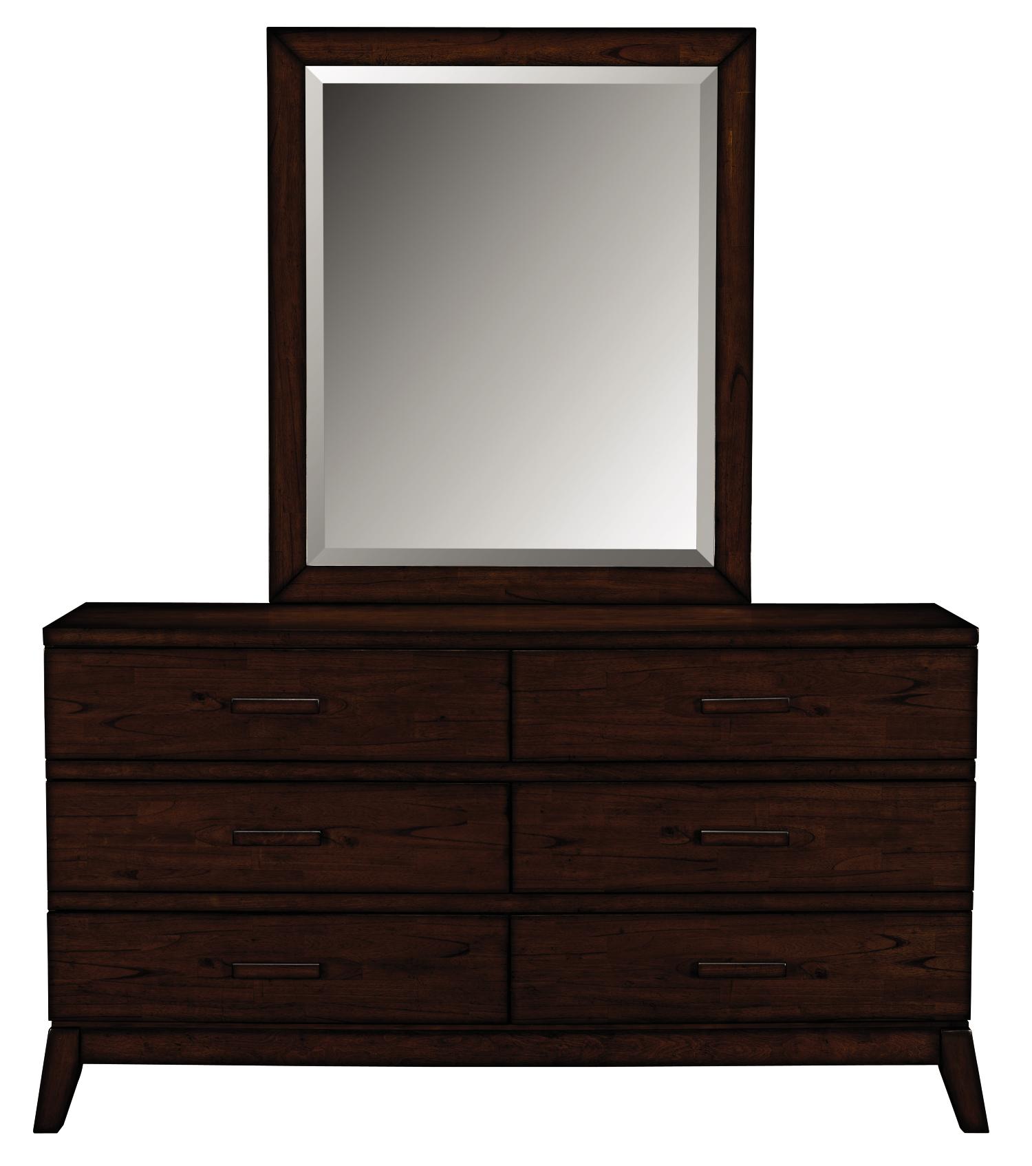 Scandia Dark Dresser & Mirror