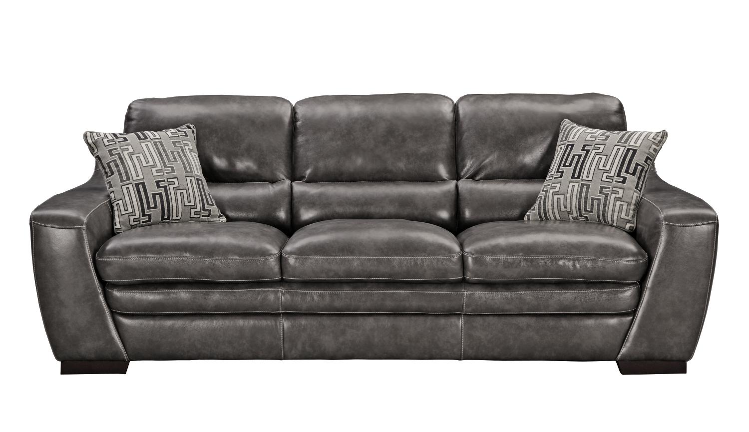 Grant Graphite Leather Sofa
