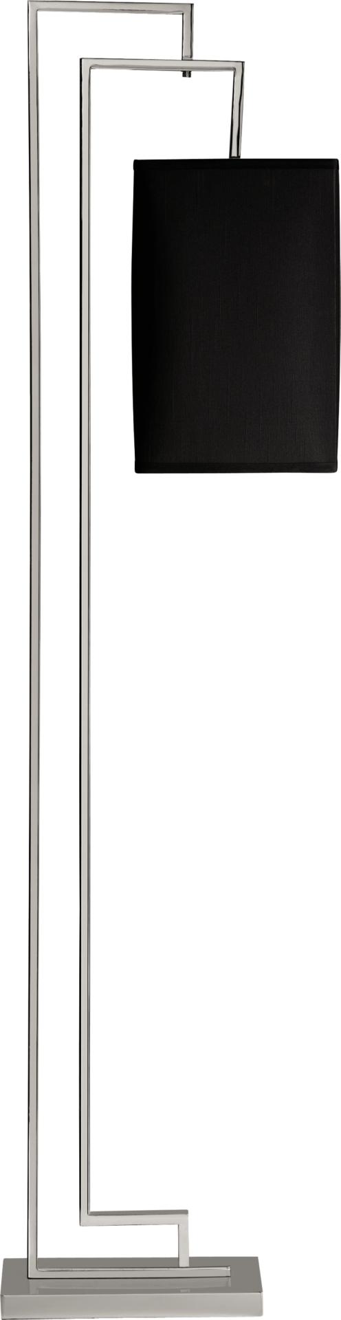 60" Floor Lamp With Black Shade