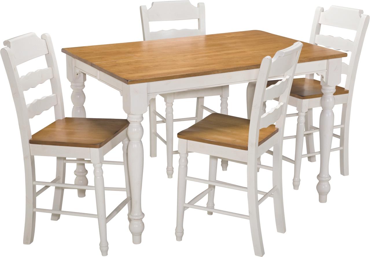 White & Pine 5-piece Gathering Pub Dinette