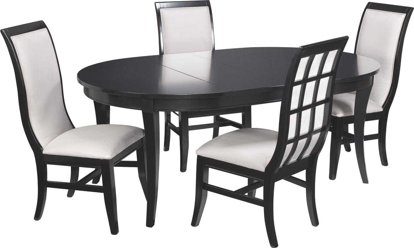 Studio One Black 5-pc Round Table Dining Set