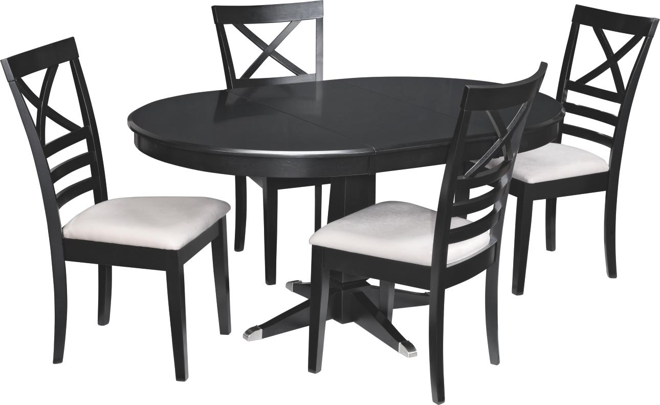 Studio One Black 5-pc X-back Dinette