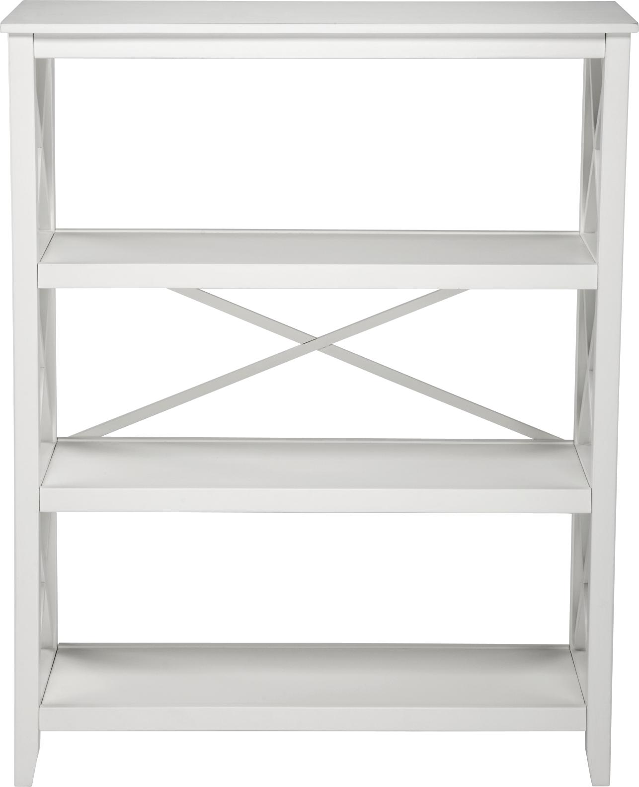 Plantation Cove White 4 Level Bookshelf