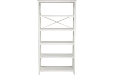Plantation Cove White 6-Level Bookshelf