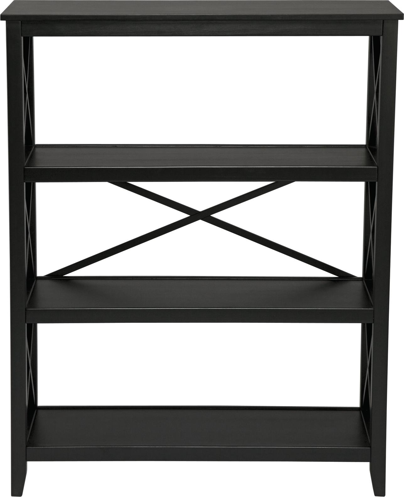 Plantation Cove Black 4-level Bookshelf