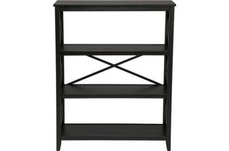 Plantation Cove Black 4-Level Bookshelf