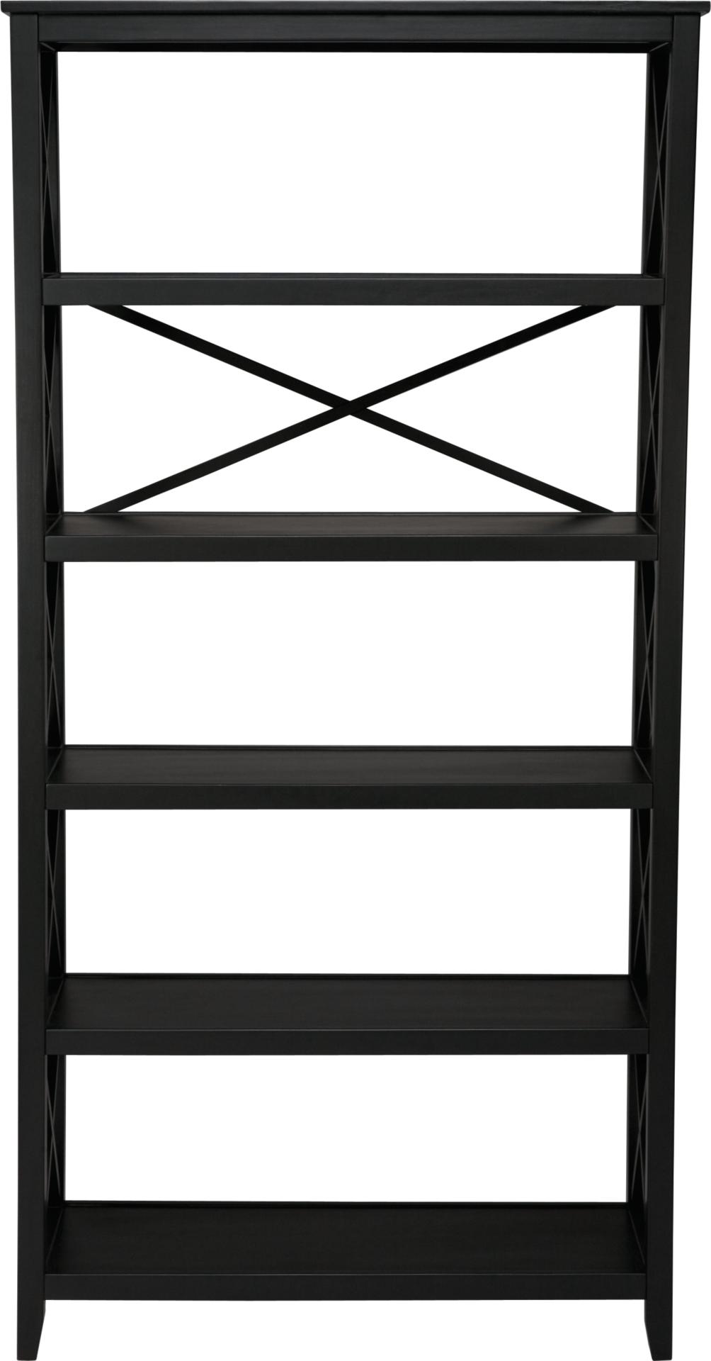 Plantation Cove Black 6-level Bookshelf