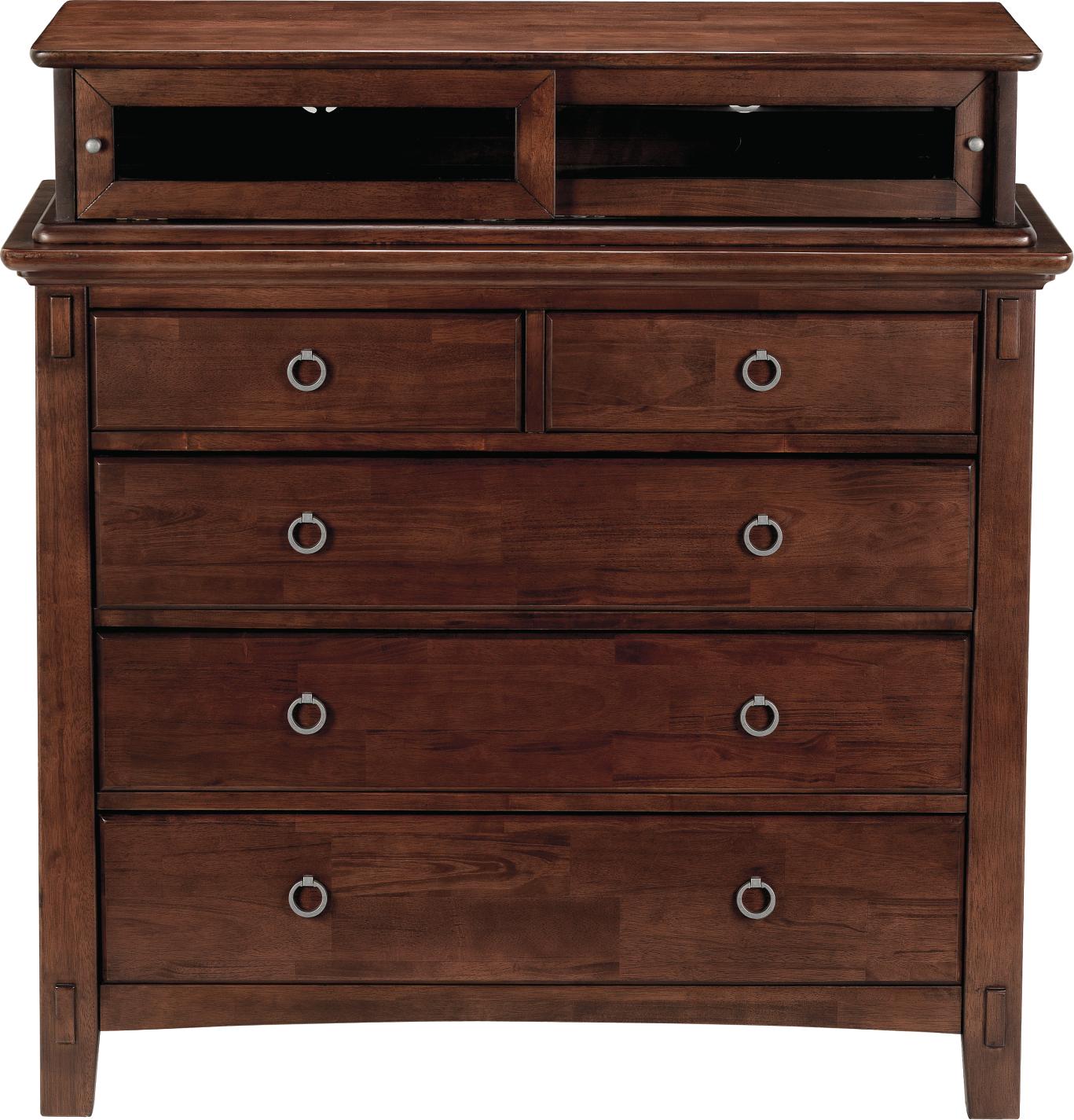 Arts & Crafts Chocolate Tv Chest