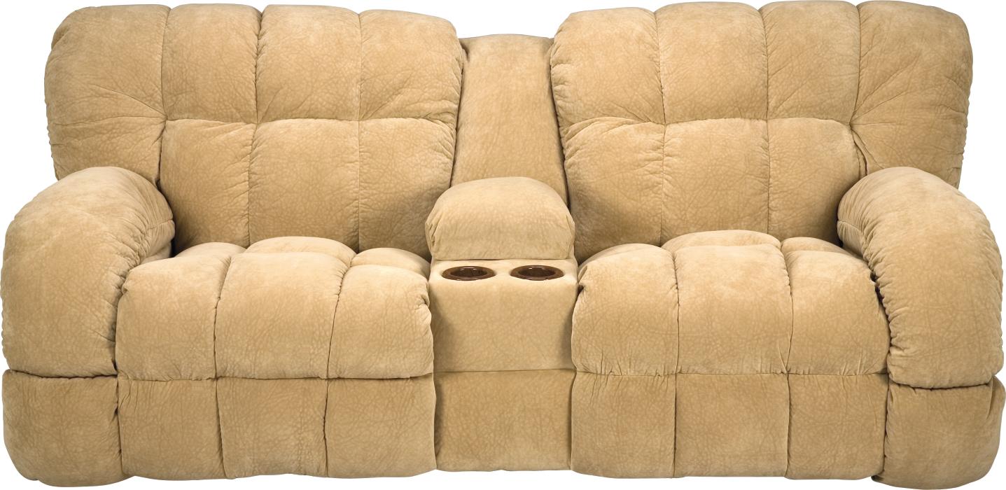 Santana Beige Power Reclining Sofa With Console