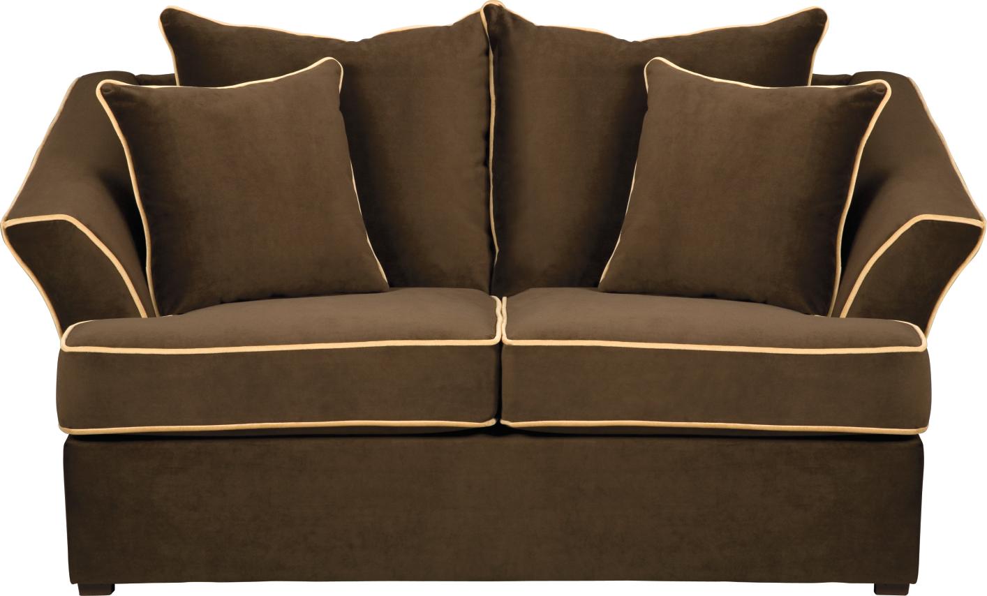 Riviera Walnut Brown Loveseat