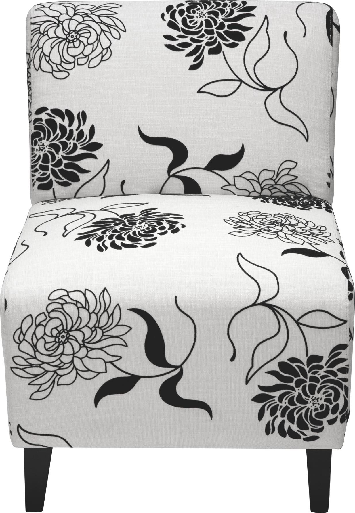 Hollywood Black & White Accent Chair