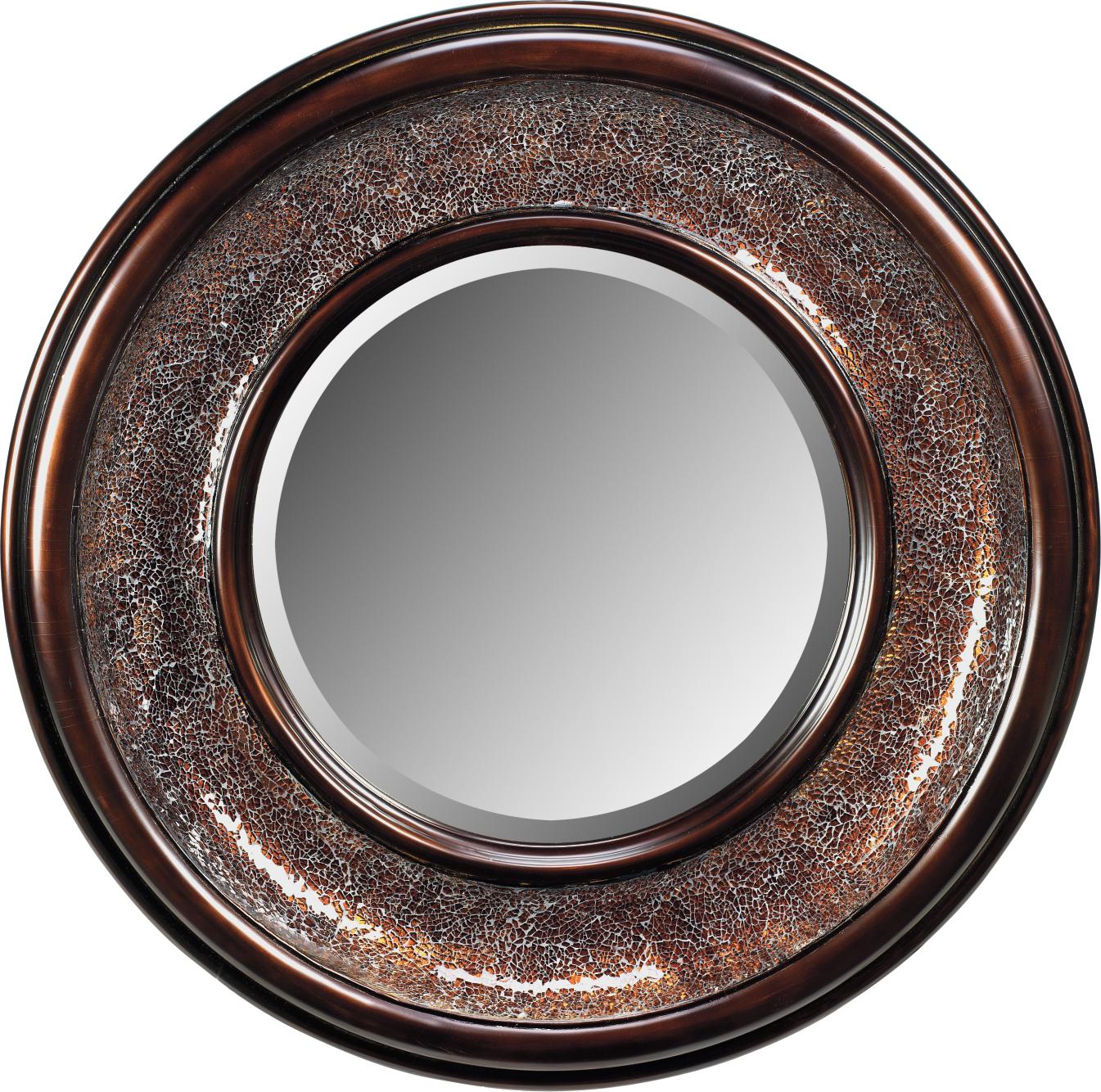 Round Crushed Glass Mosaic Mirror