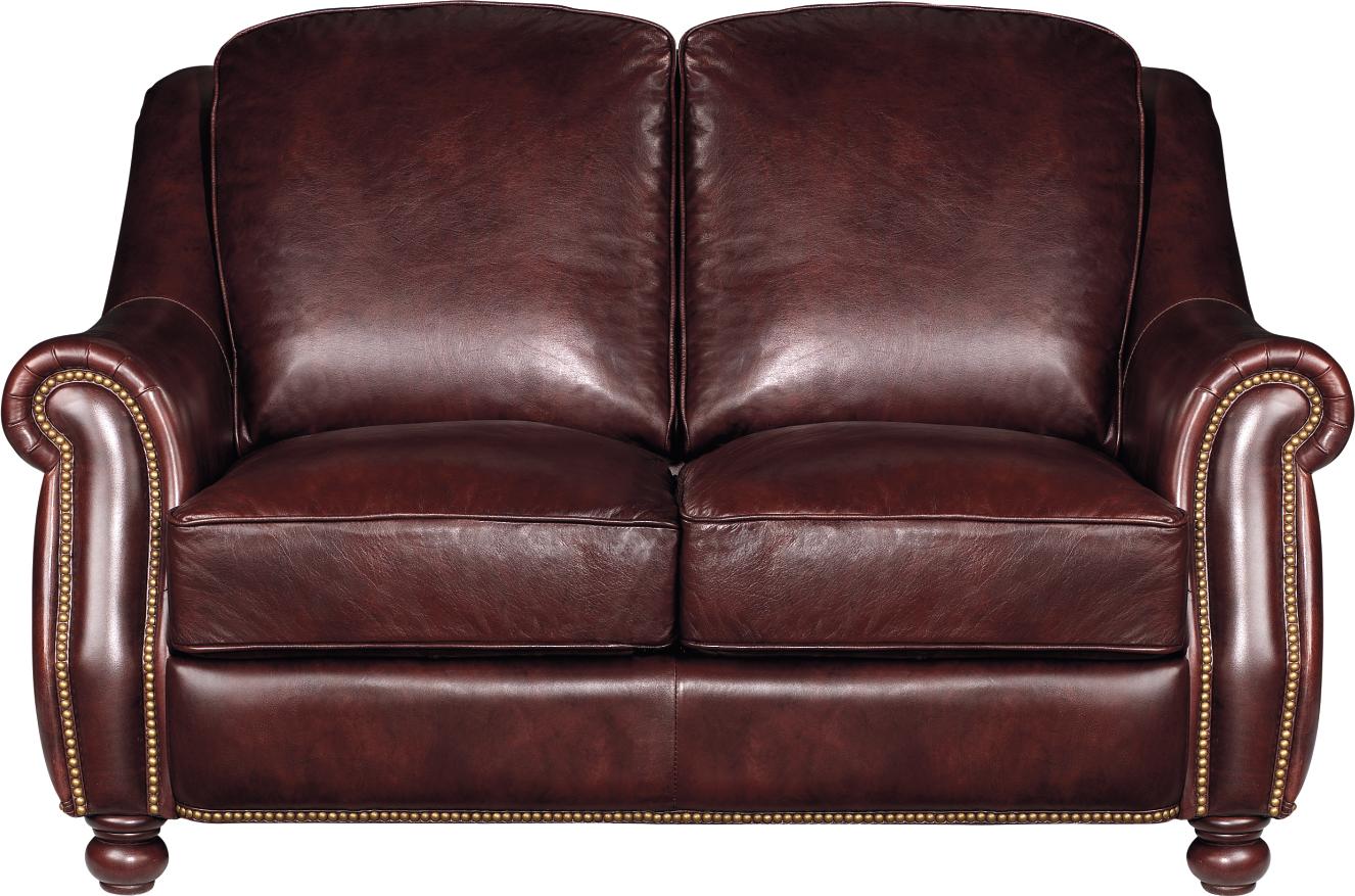 Richmond Mahogany Leather Loveseat