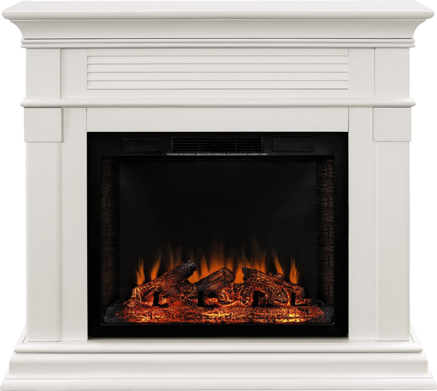 Plantation Cove White 2-pc Fireplace Mantel