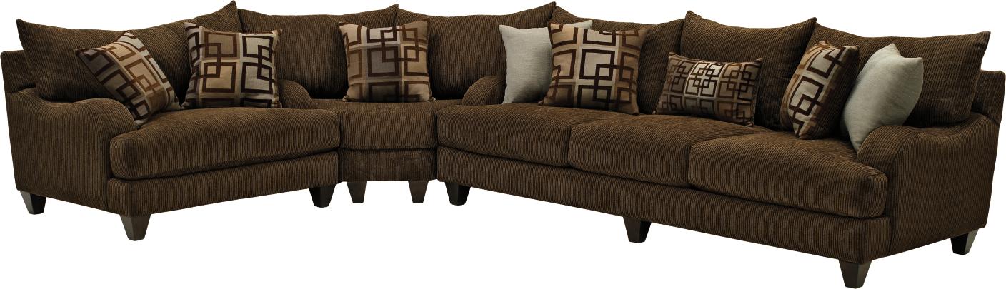 Stratton Chocolate 3-pc Sectional