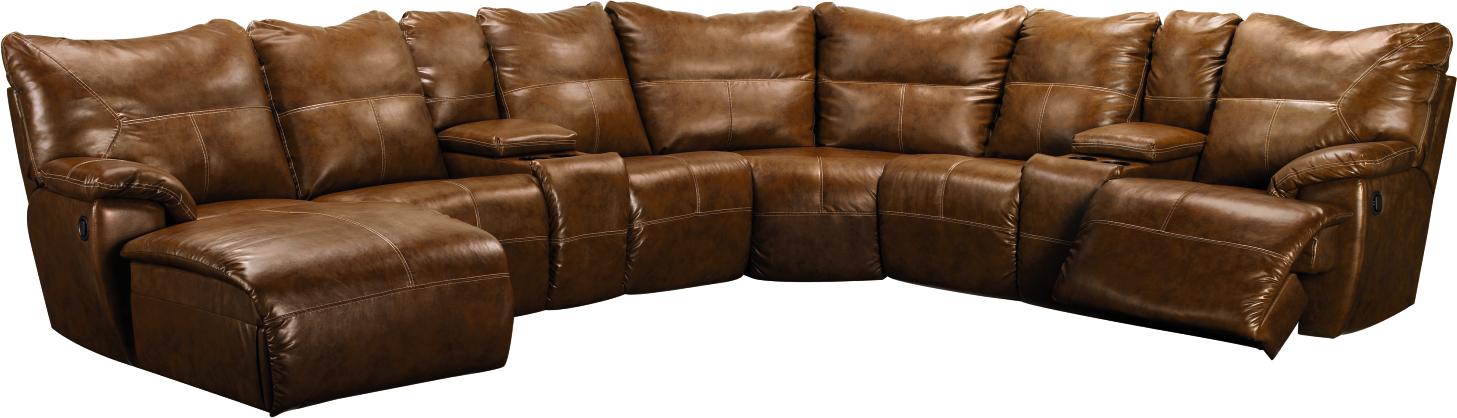 Westwood Cognac 4-pc Reclining Sectional