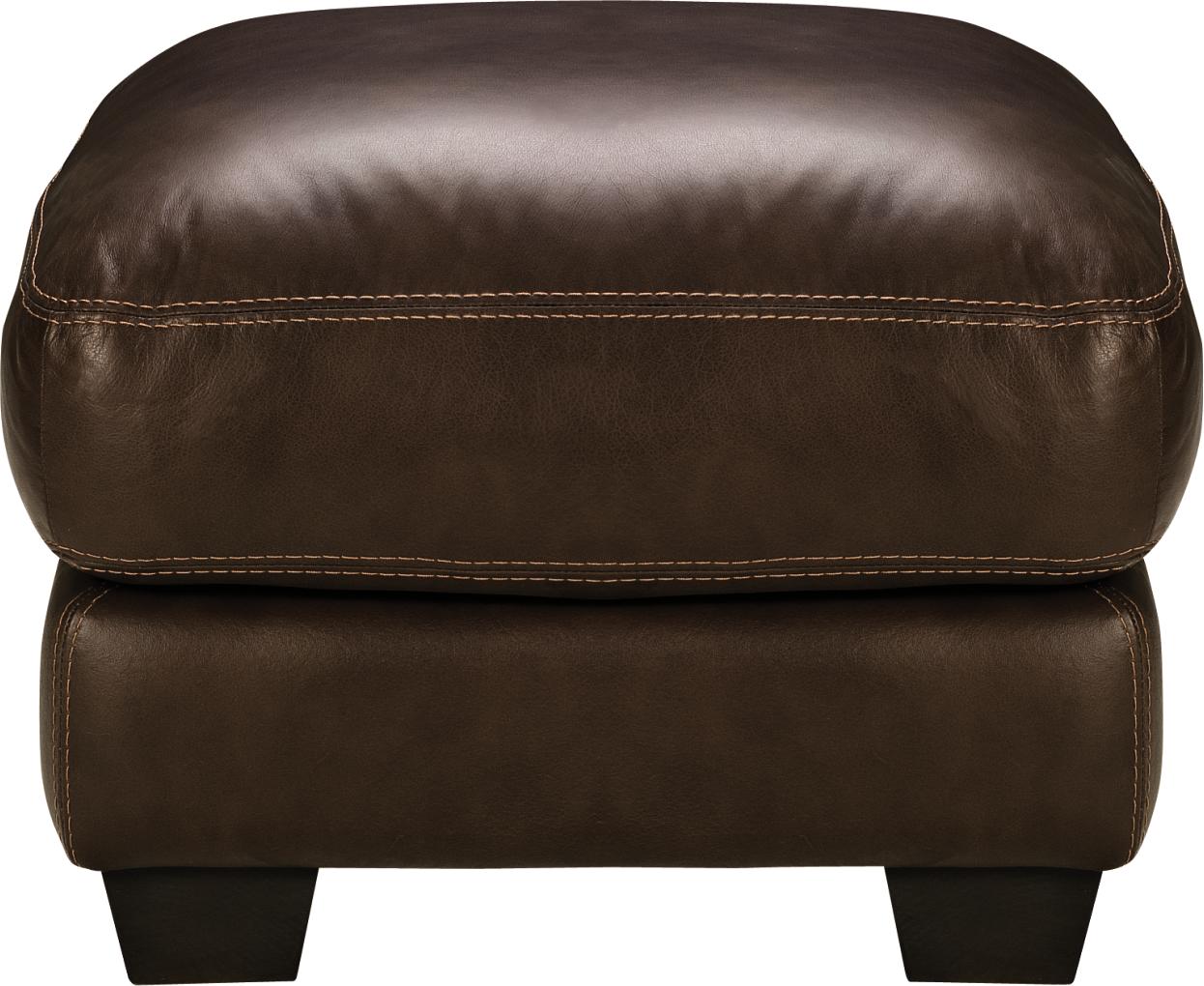Marsala Chocolate Leather Ottoman
