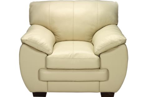 Valenza Ivory Leather Chair