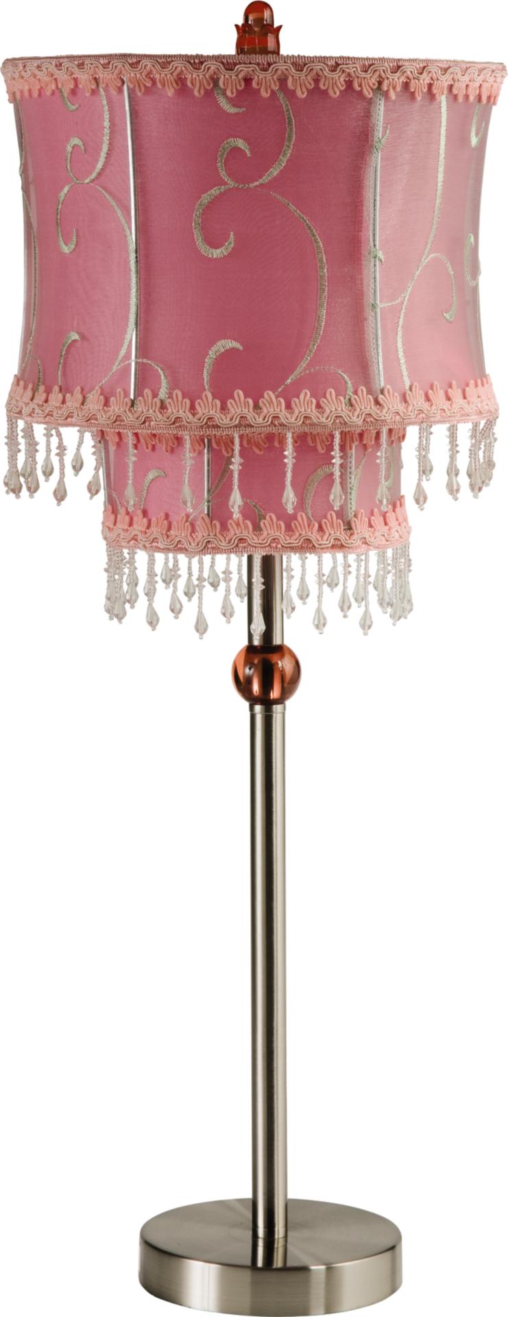 26" Twin Shade Pink Lamp