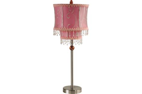 26" Twin Shade Pink Lamp