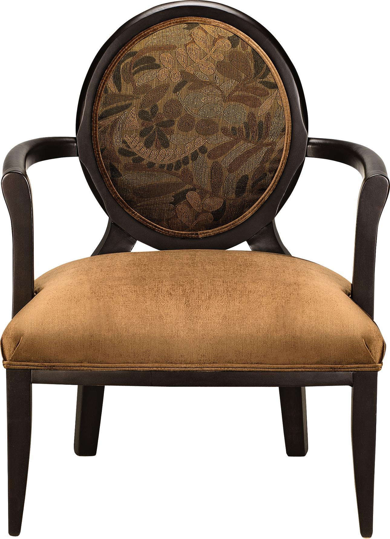 Cognac Wood Accent Chair