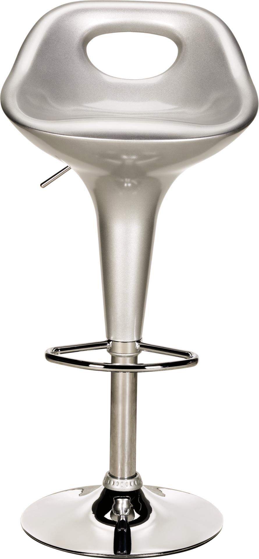 Drake Silver Adjustable Bar Stool