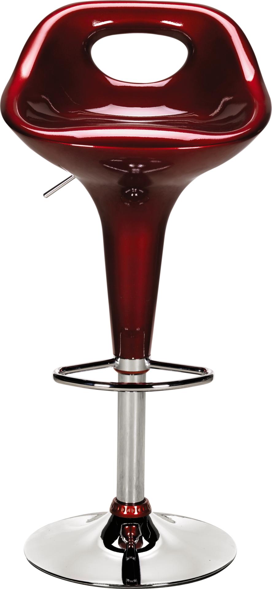 Drake Burgundy Adjustable Bar Stool