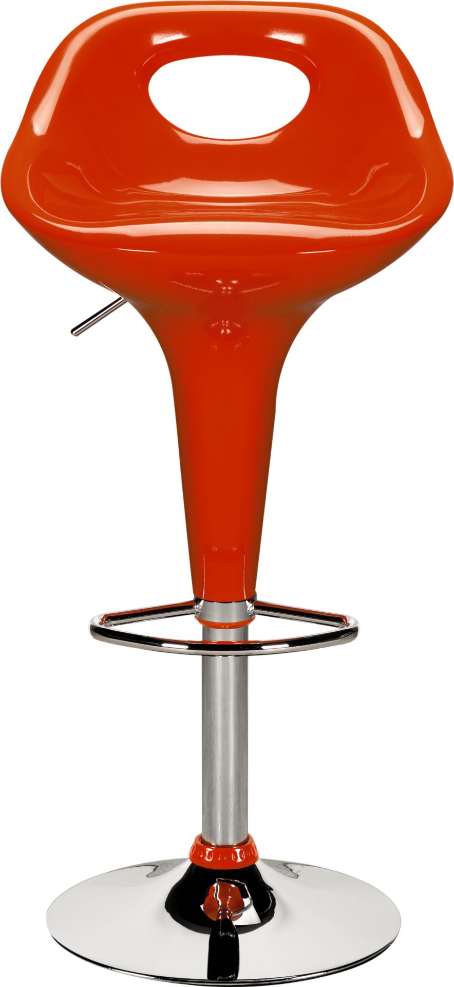 Drake Tangerine Adjustable Bar Stool