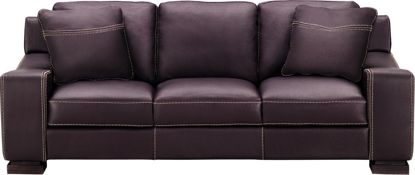 Florence Plum Leather Sofa