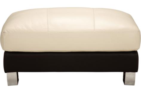 Cavalli Cream Leather Ottoman