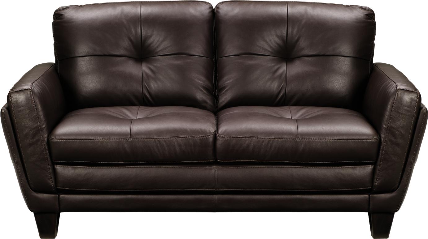 Veneto Chocolate Leather Loveseat