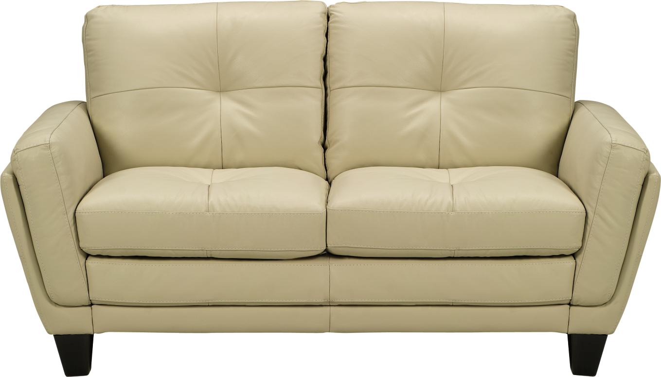 Veneto Cream Leather Loveseat
