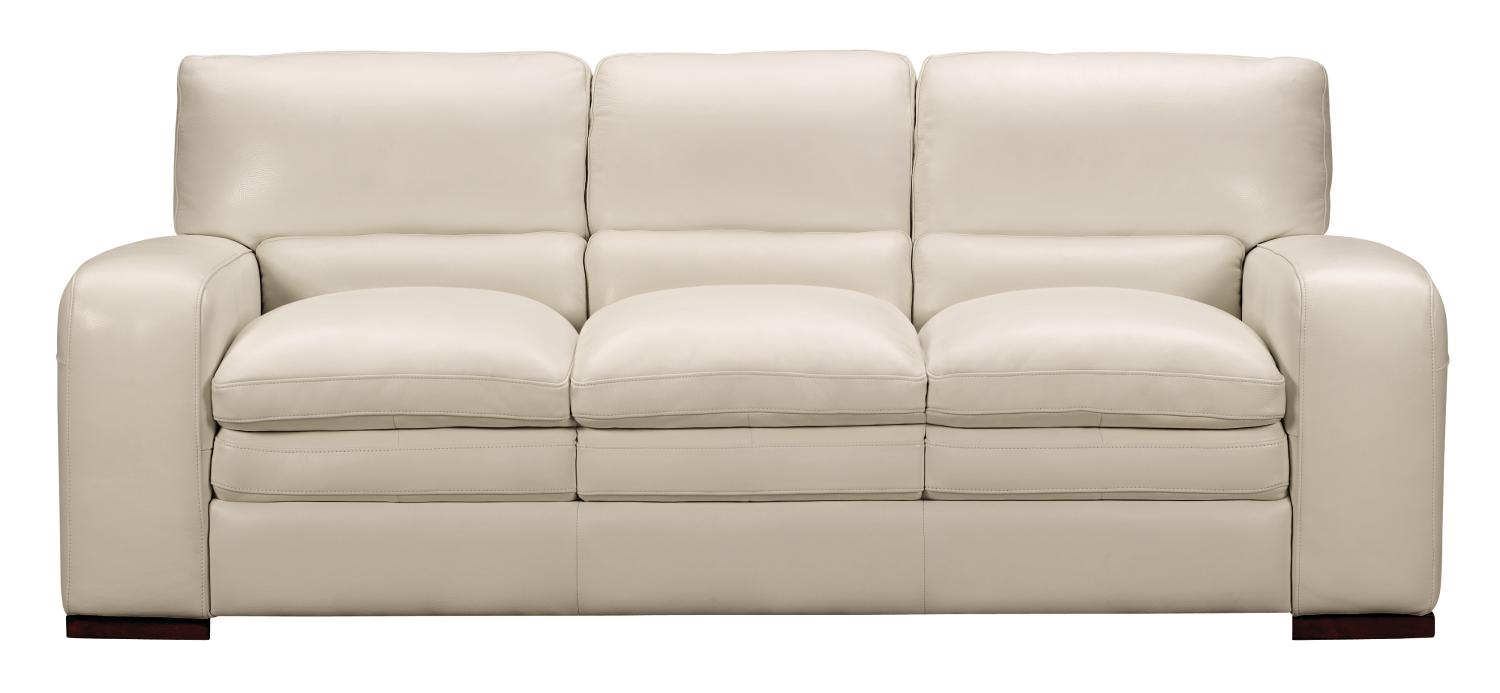 Ventura White Leather Sofa