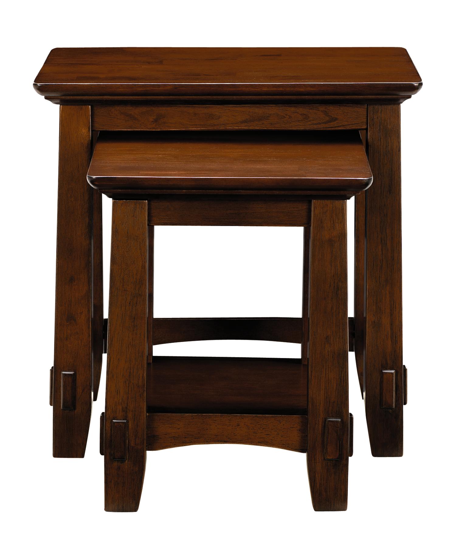 Arts & Crafts Chocolate Nesting Table