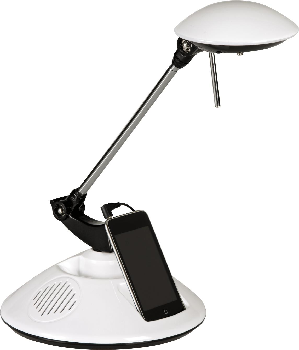 White Desk Lamp With Ipod Player