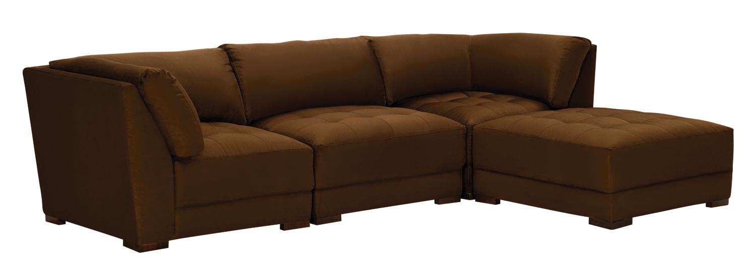Titan Chocolate 4-pc Sectional