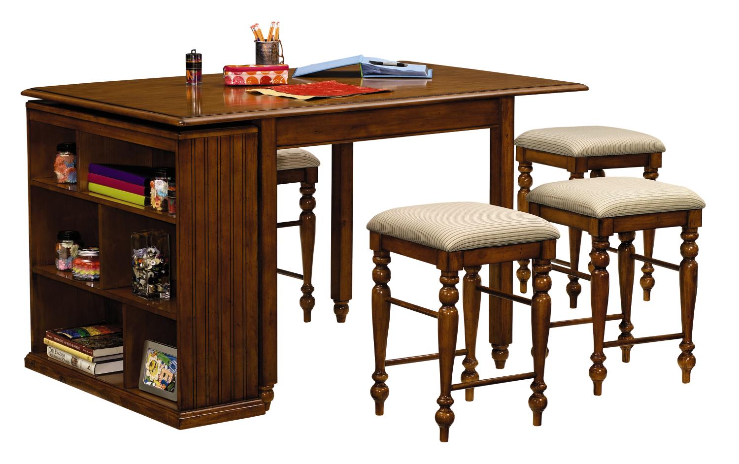 Sea Island Honey Pine 7-pc Craft Table Set