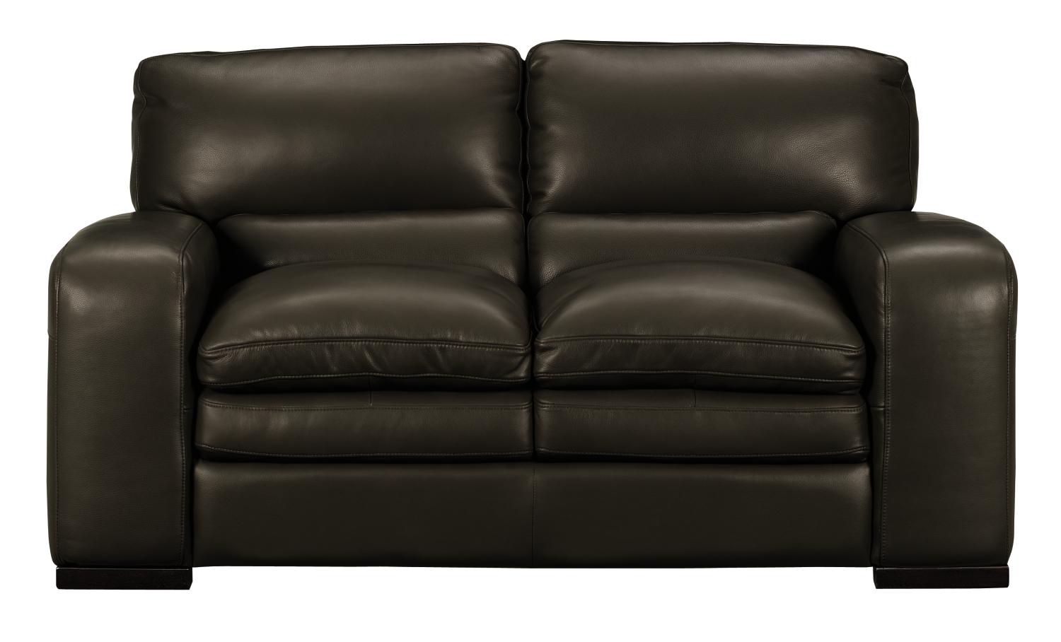 Ventura Gray Leather Loveseat