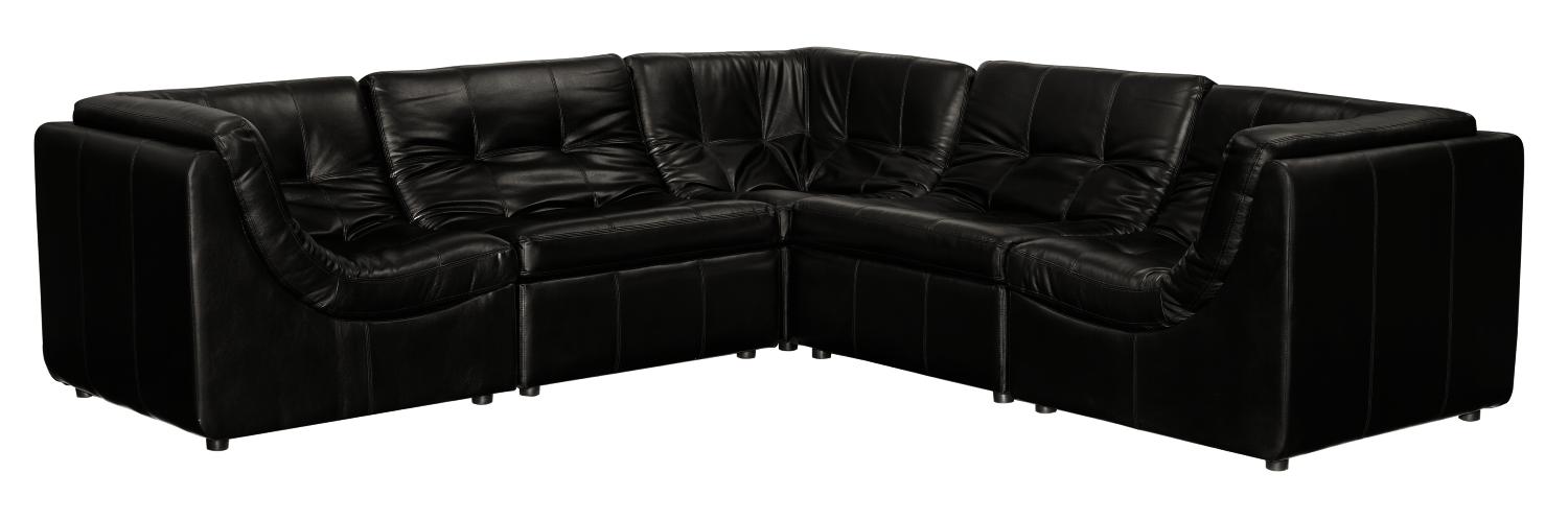 Piazza Ebony 5-pc Sectional