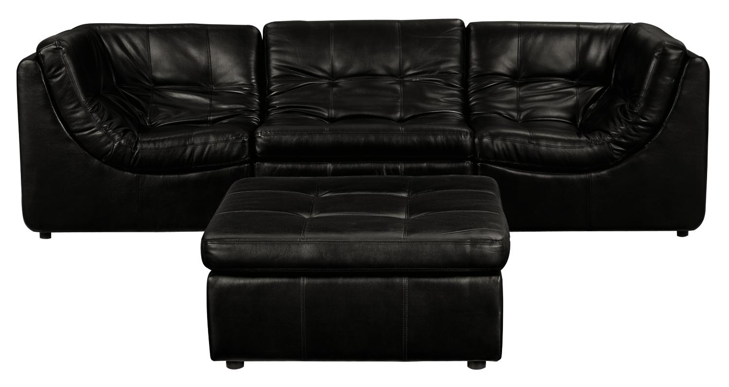 Piazza Ebony 4-pc Sectional