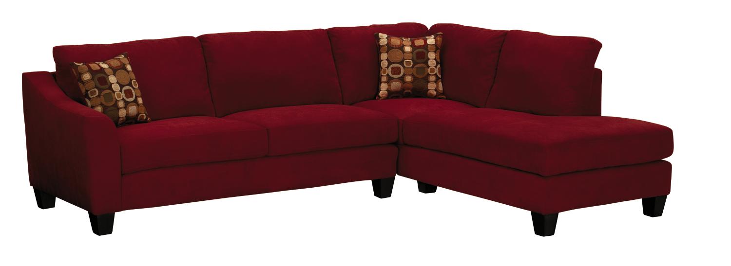 Harlow Red 2-pc Sectionall