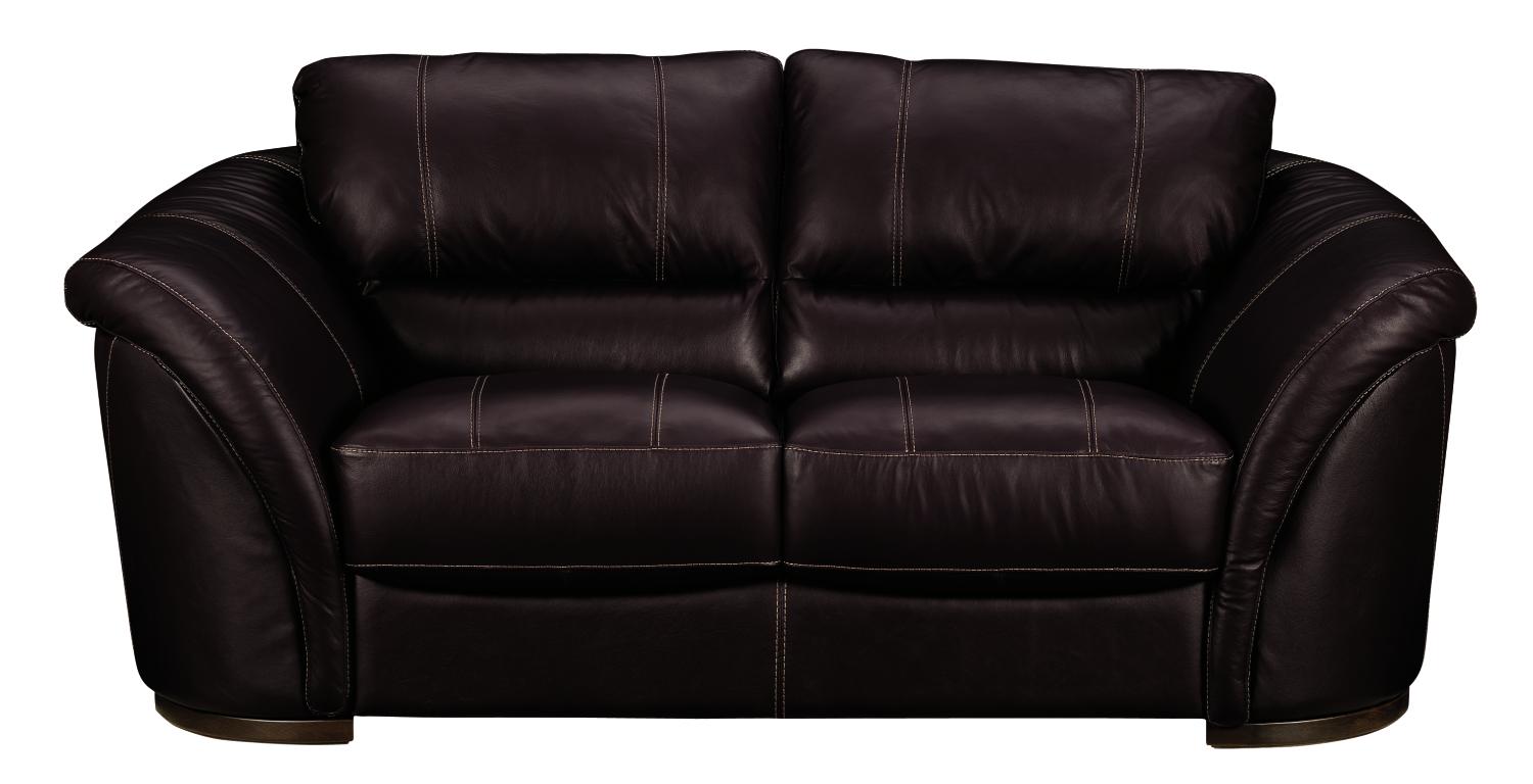 Catina Plum Leather Loveseat