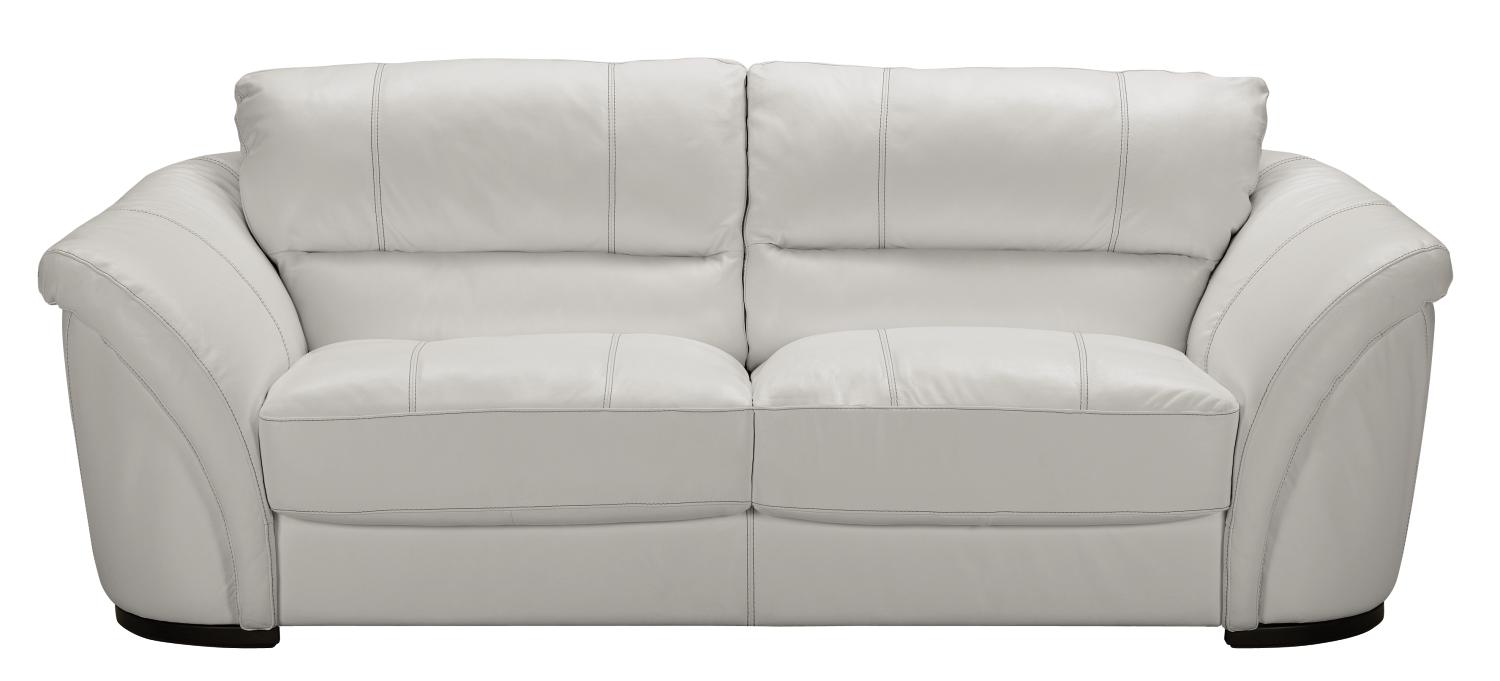 Catina White Leather Sofa