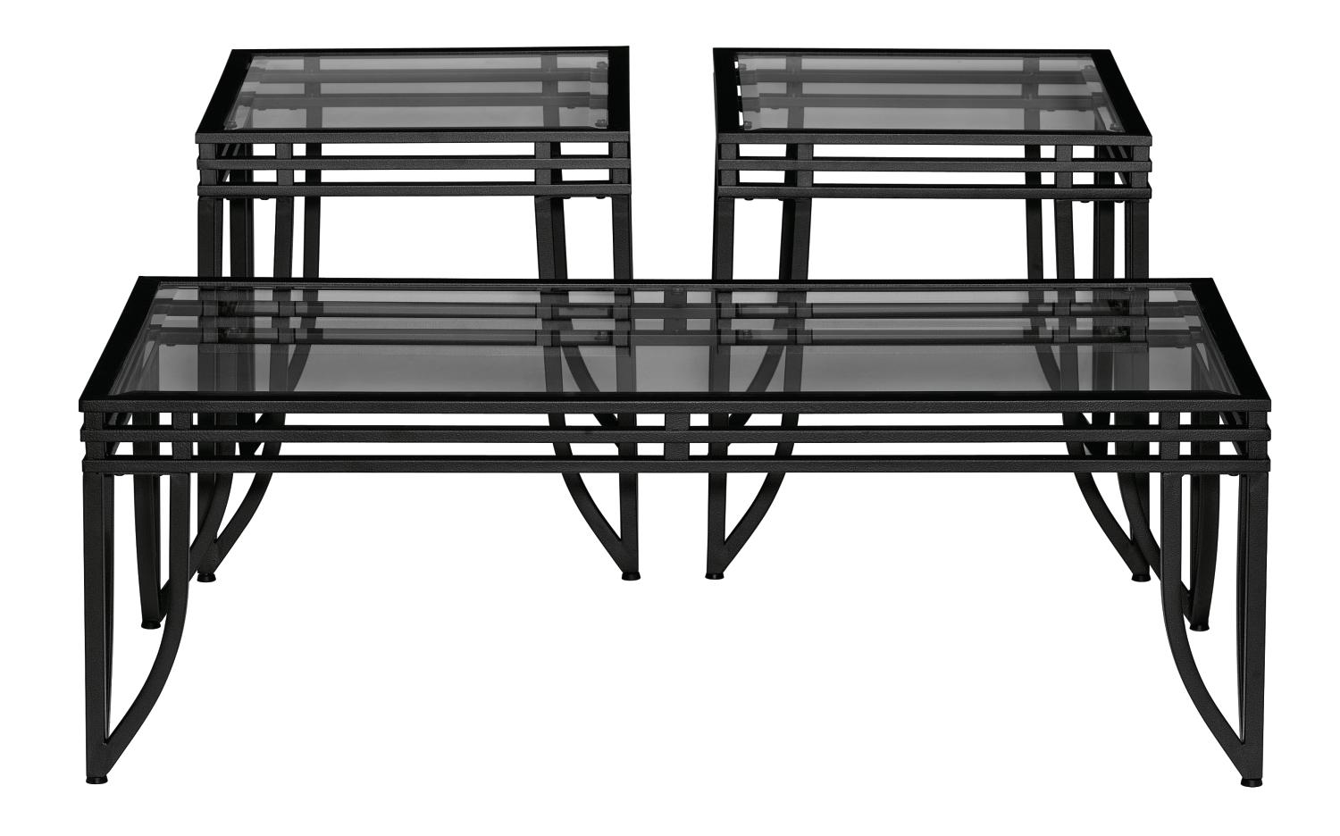 Stylus Black 3-pc Table Set