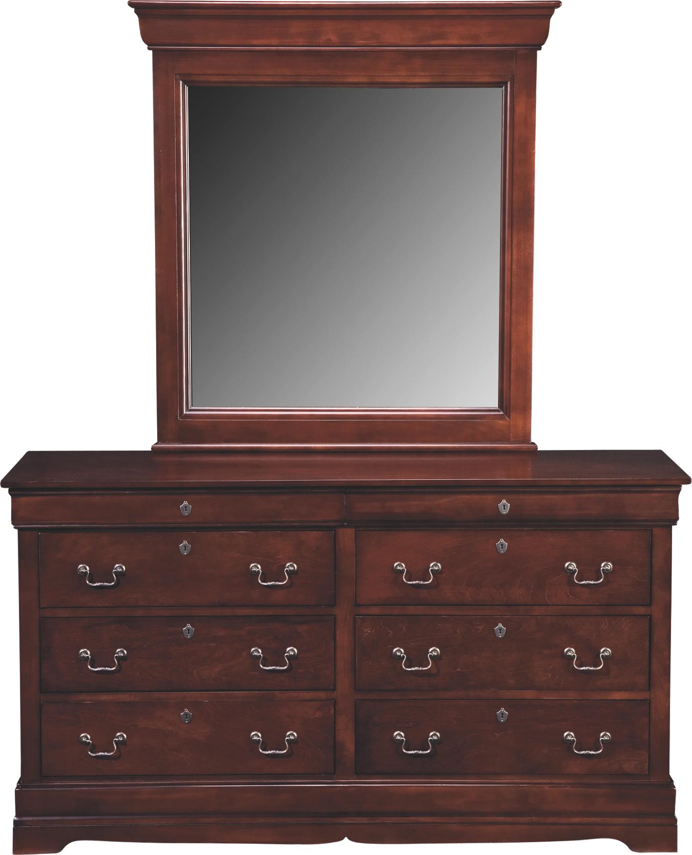 Classic Cherry Dresser & Mirror