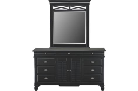 Plantation Cove Black Dresser & Mirror